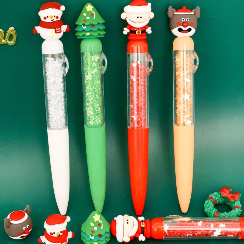 Cute Christmas Silicone Gel Pen, Student High Appearance Level Black Signature Pen, Cartoon Christmas Stationery Small Gifts