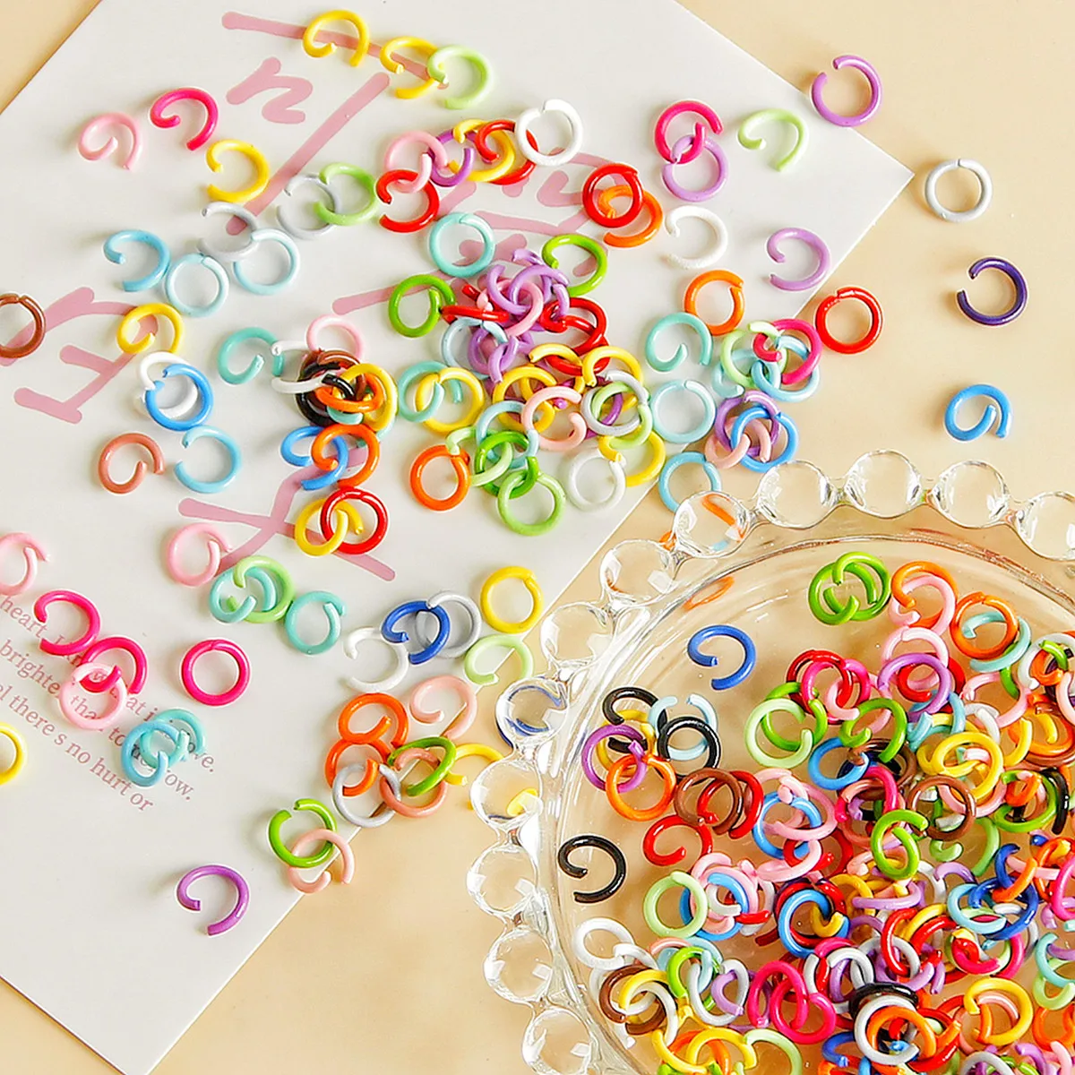 10Pcs 10mm Small Metal Open C Jump Rings Macaron Color Enamel Connector Loops For DIY klace Jewelry Making Crafts