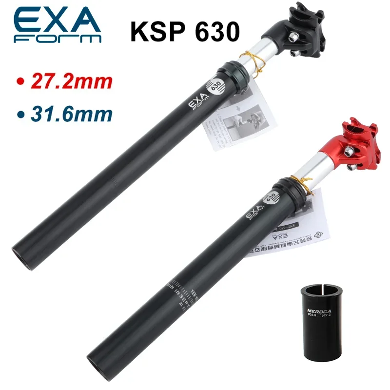 EXA MTB hydraulic Suspension Seatpost KSP-630 27.2mm 31.6mm Aluminum Alloy Shock Absorber 350mm Mountain Road Bike Seat Tube