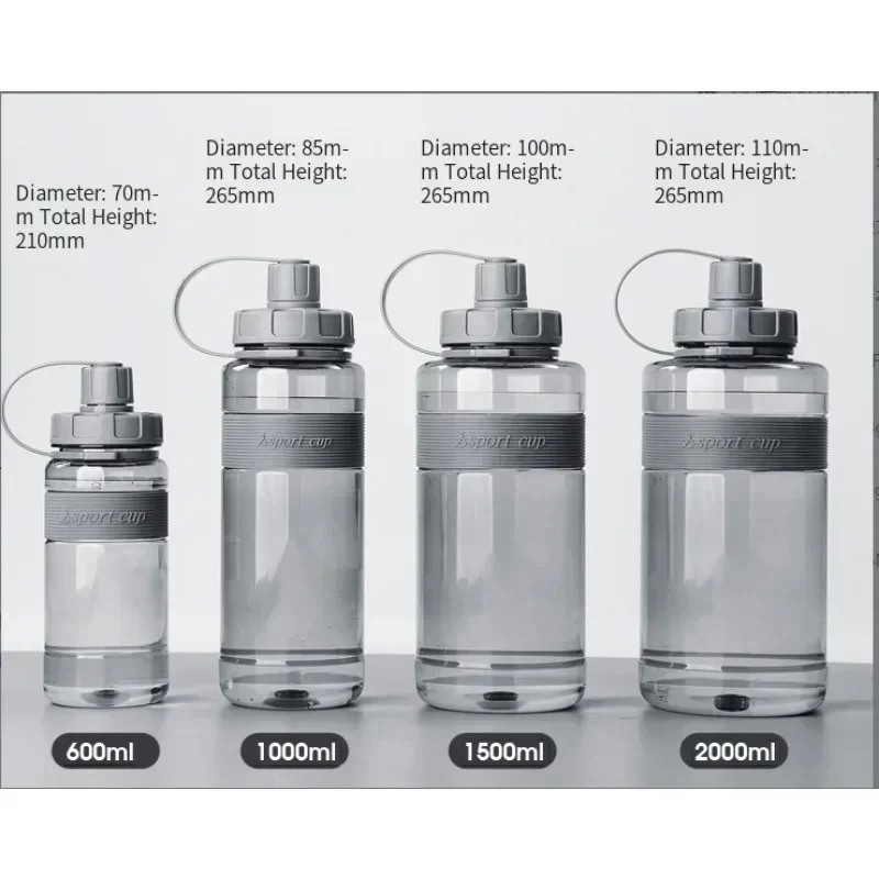 2 Liter Big Water Bottle With Straw 2L/1.5L/1L/0.6L Large Capacity School Gym Sports Drinking Bottles Fitness Botella De Agua 물병