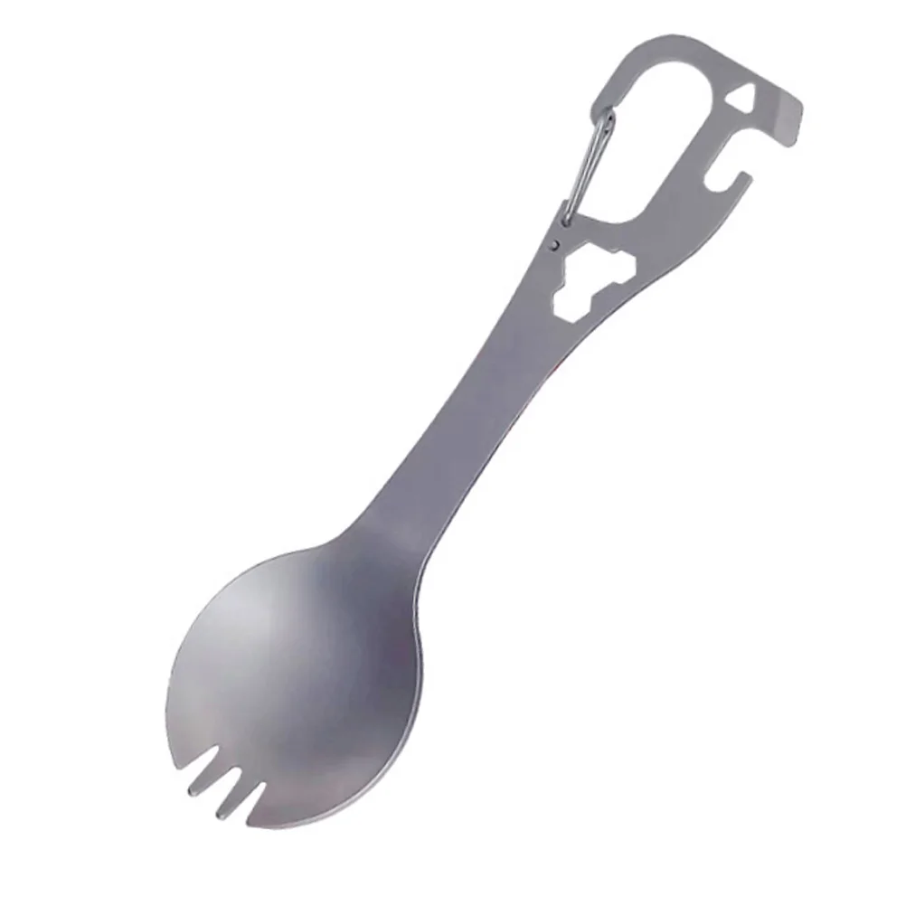 

Stainless Steel Lightweight Multipurpose Camping Camping Spork Fork Spoon Cutlery Travel Spork For Outdoor Opener Silver