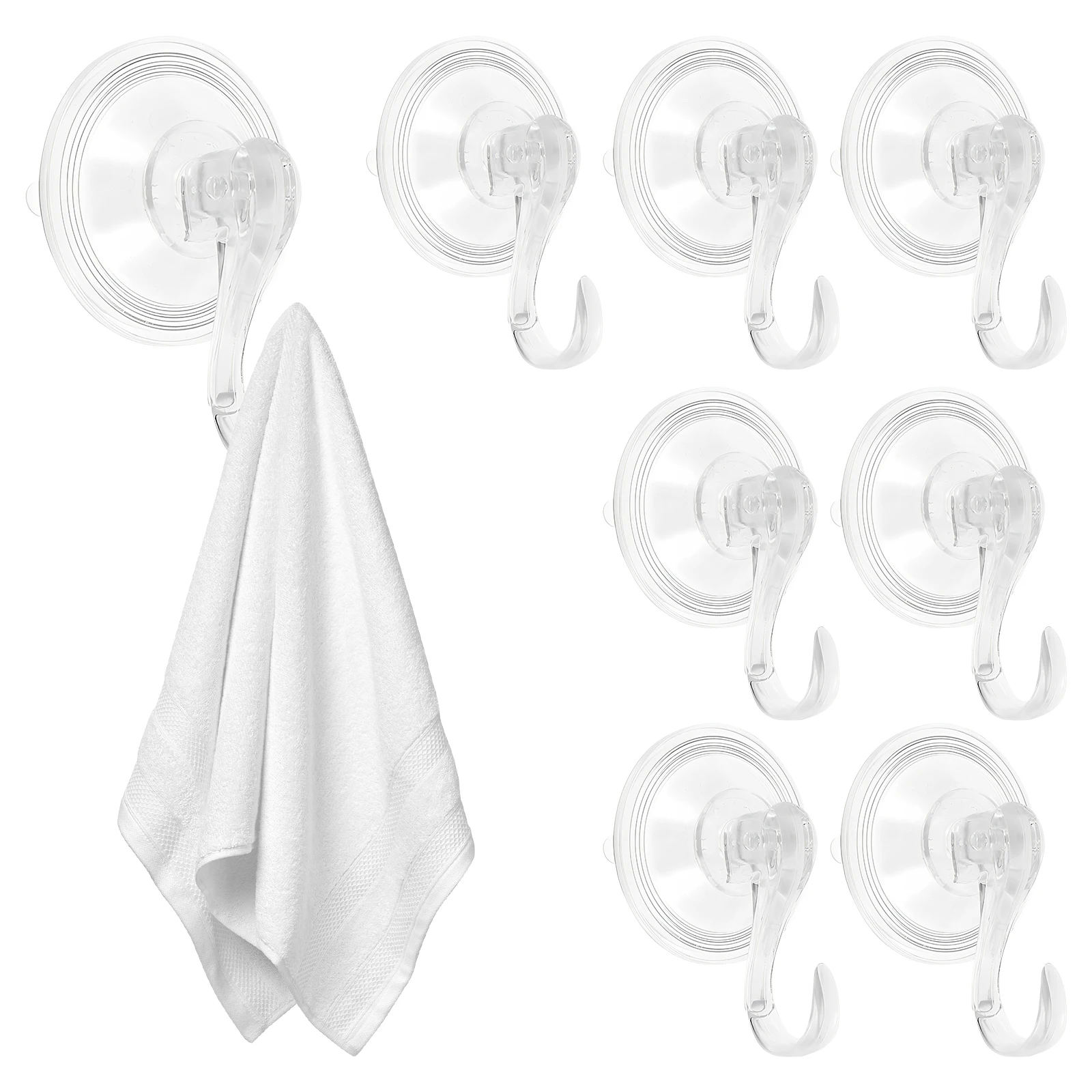 4-12Pcs Saugnapf Haken Transparent Heavy Duty Vakuum Starke Saugnapf Halter Glas Fenster Küche Badezimmer Wand handtuch Haken