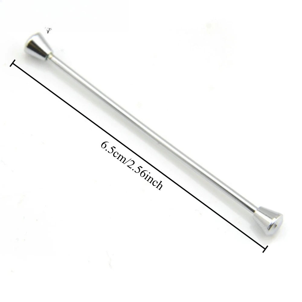 Barbell Round Bead Collar Needle Detachable Thread Design Metallic Texture Fixed Needle Business Dress Shirt Collar