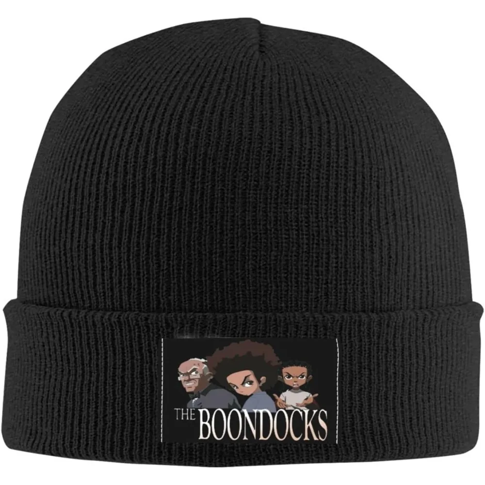 The Boondocks Beanie Hats Cuff Stay Warm Lightweight Soft Black