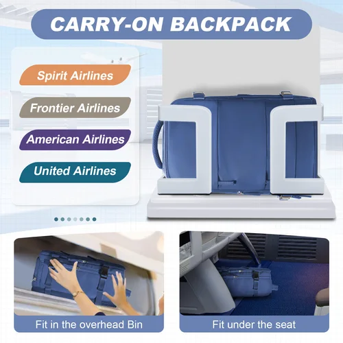 Imagen 2 del producto Mochila de viaje para mujeres y hombres, mochila Ryanair 40x20x25, equipaje de avión de cabina, mochila EasyJet 45x36x20, bolsa para ordenador portátil de negocios