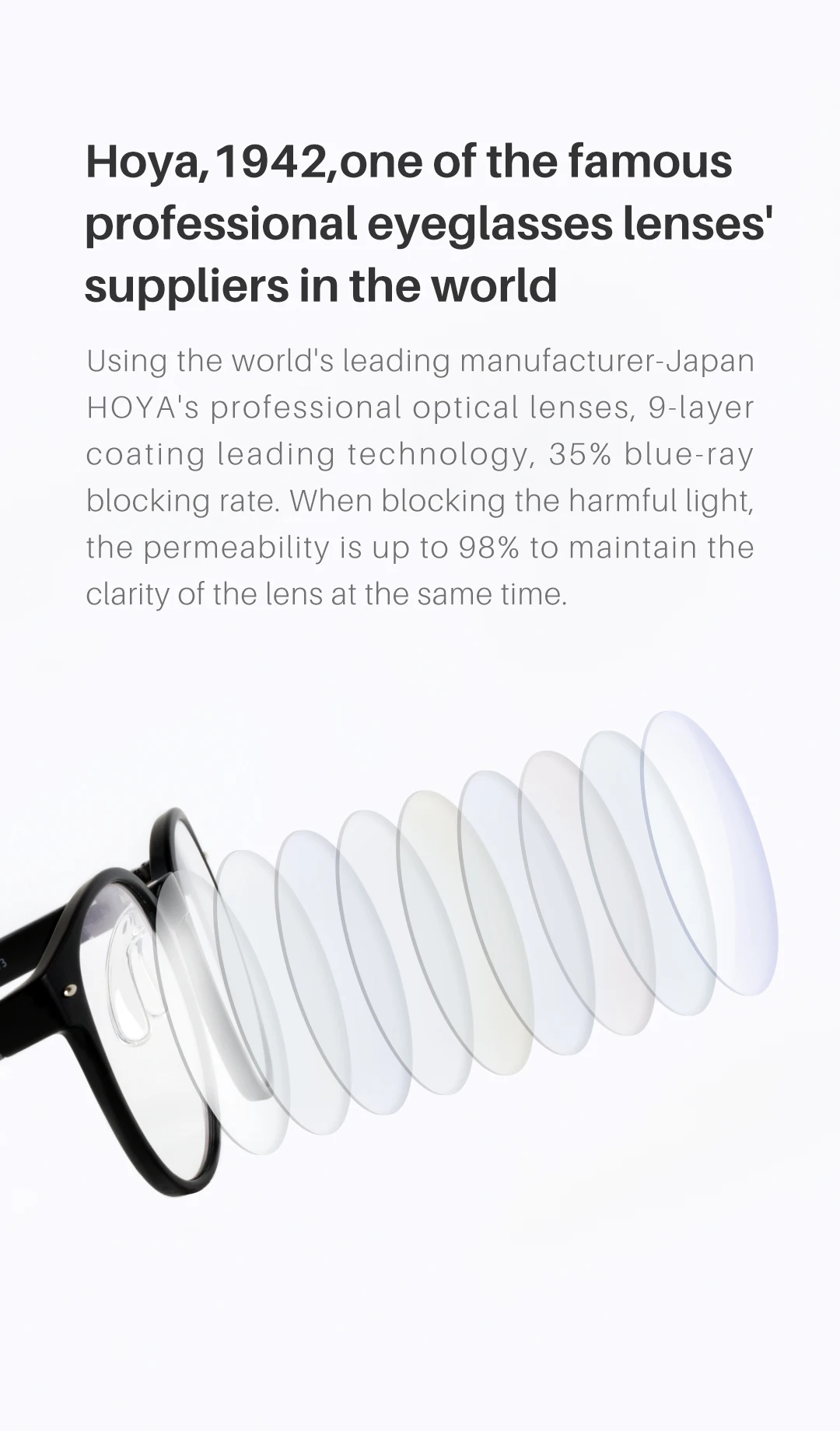 Qukan Anti-Blaulicht-Brille W1, photochrome Schutzbrille, 35% Blaulichtfilter, modulares Design für den Alltag. – Detail 5