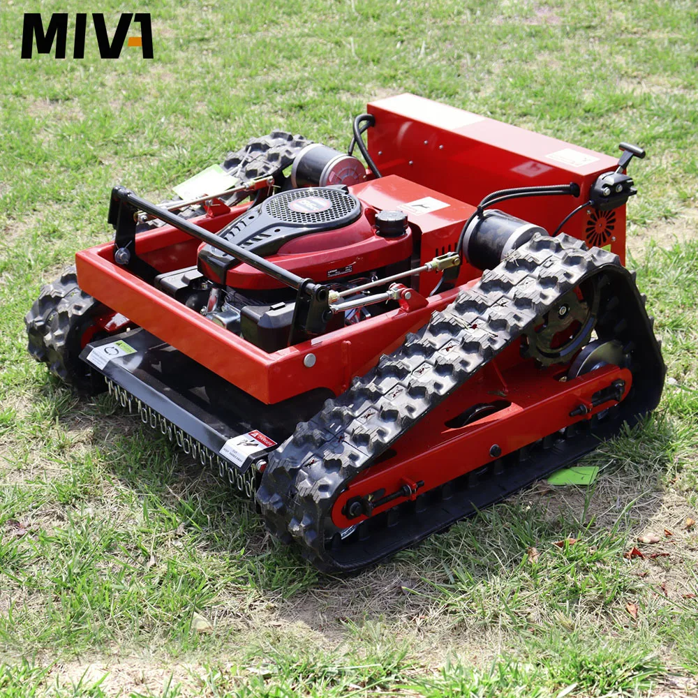 

Small Grass Cutter Agricultural Orchard Remote Fuel Crawler Cutting Machine Home Garden Use Customization Tracked Lawn Mower