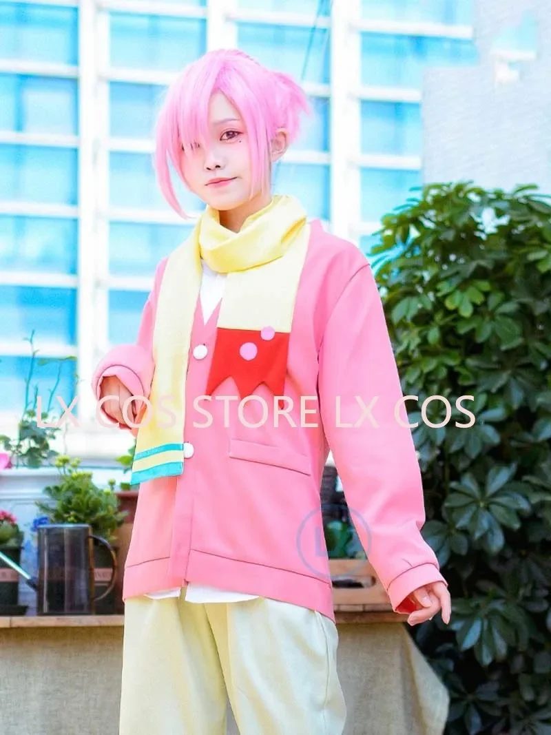 Anime Mitsuba Sousuke Cosplay Anime Jibaku Shounen Cosplay Costume Pink Wig Uniform Clothes Halloween