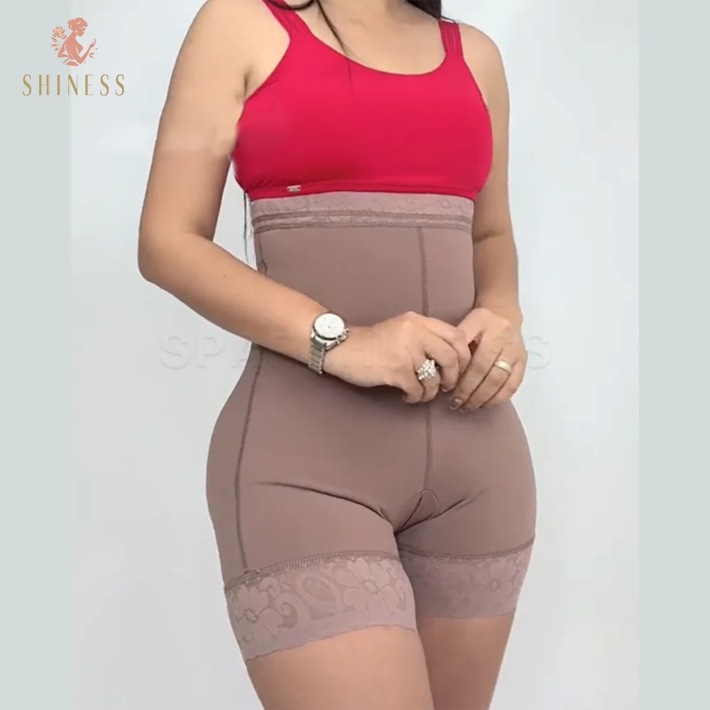 Short push-up taille haute pour femme, lève-fesses et shaper, post-liposuccion, sous-vêtement saillant, entraîneur de taille BBL, coupe-cuisses