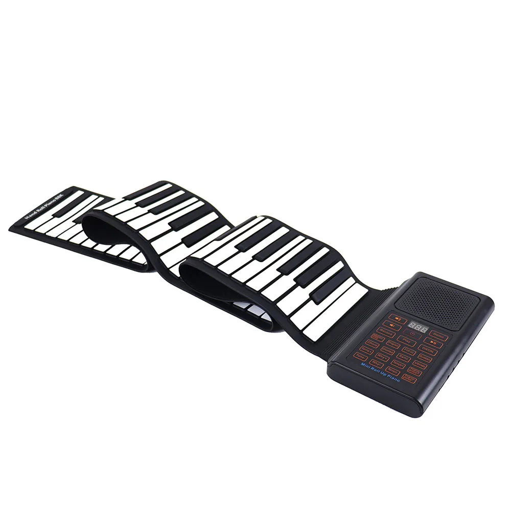 88-Keypad Keyboard Portable Digital Piano Foldable Entry-Level Soft Hand-Rolled Piano