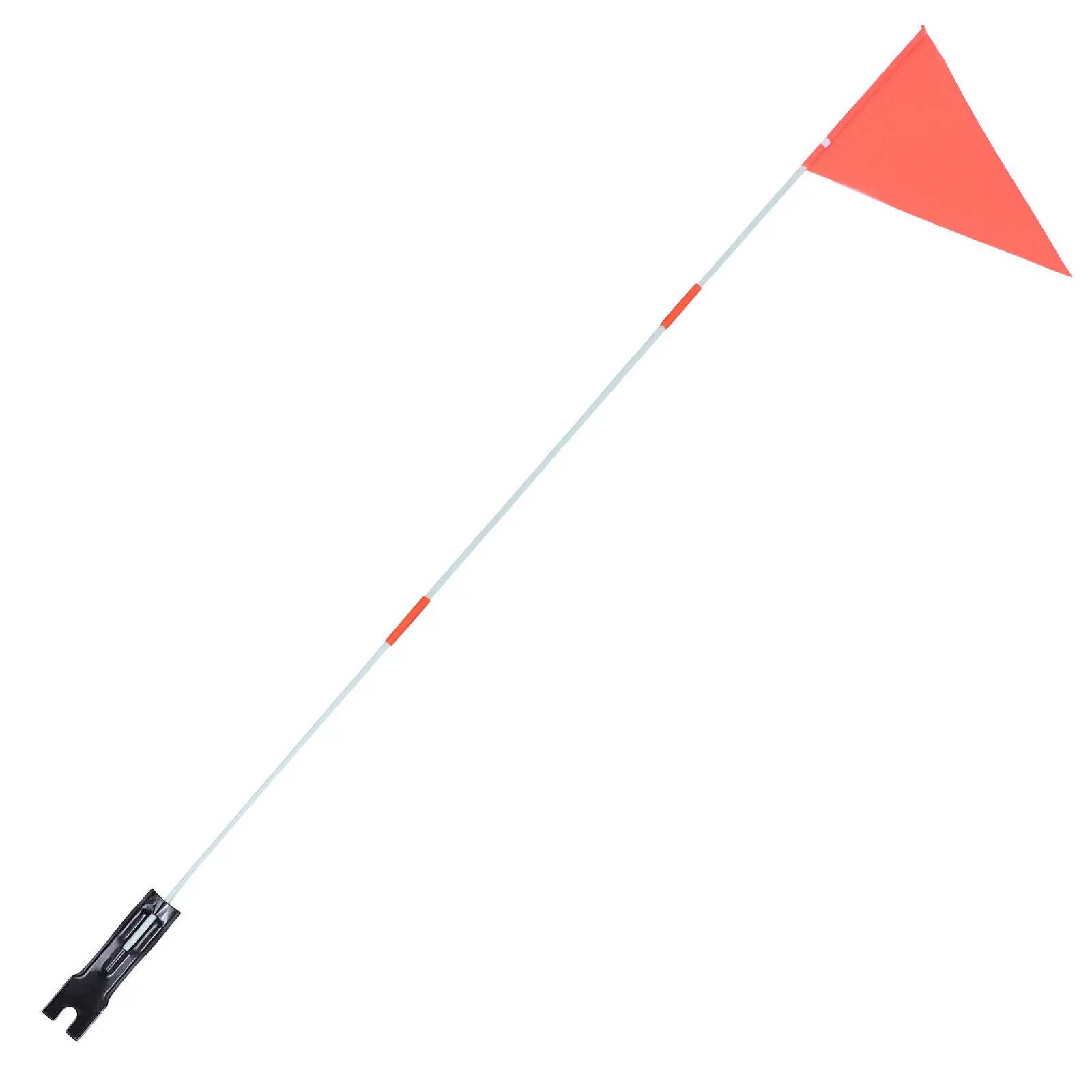 1Set Kids Bike Safety Flag High Visibility Orange Double Sided Tail Triangular Flag Fiberglass Pole for Children Bicycle Safety