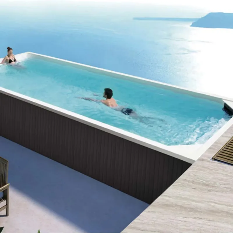 Outdoor Jacuzzi Swimming Pool Spa Pool Rectangle Metal Frame Swimming Pool For Backyard