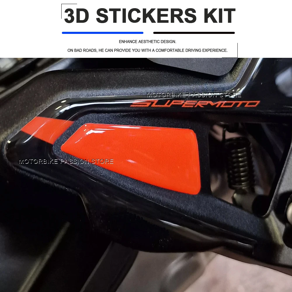 

For 890 SMT 890smt 890SMT 2023-2025 Accessories motorcycle Protection sticker for side footstool 3D gel epoxy Resin sticker