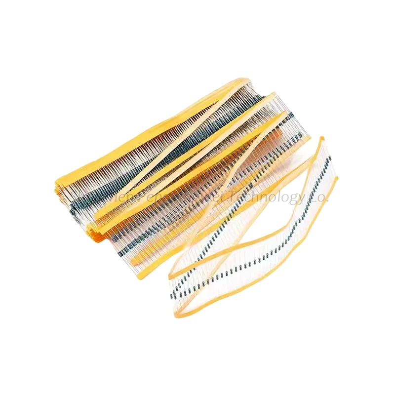 

100pcs 0.25W 1/4W Metal Film Resistor 1 1.2 1.5 10 12 15 100 120 150 Ohm R K 1% 1R 1R2 1R5 10R 12R 100R 1K 10K 100K 0.1R-1M