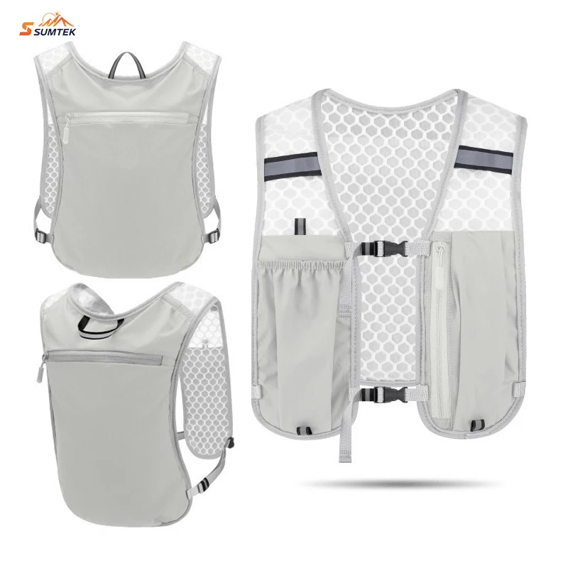 Ultralight Breathable Running Hydration Vest Reflective Water Chest Pack Backpack for Men Women Hike Cycling Marathon Trail Jog