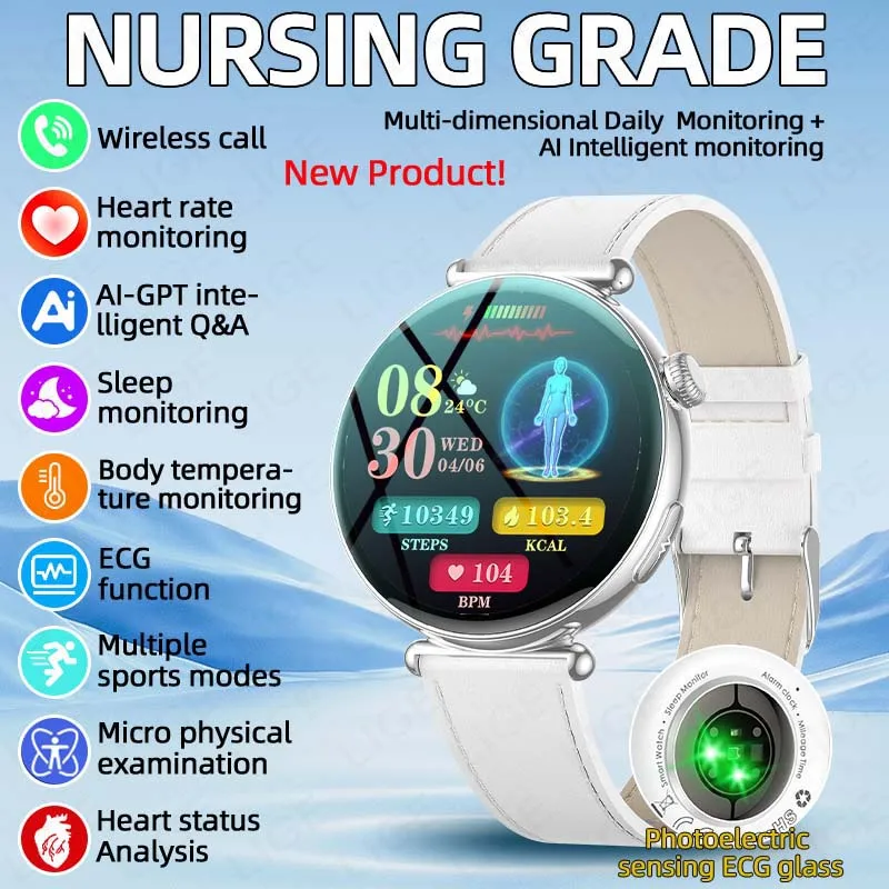 

Choice LIGE New Smart Watch HD Full-touch Screen Waterproof Mulitiple Sports modes Fitness Wireless call Smartwatch For women