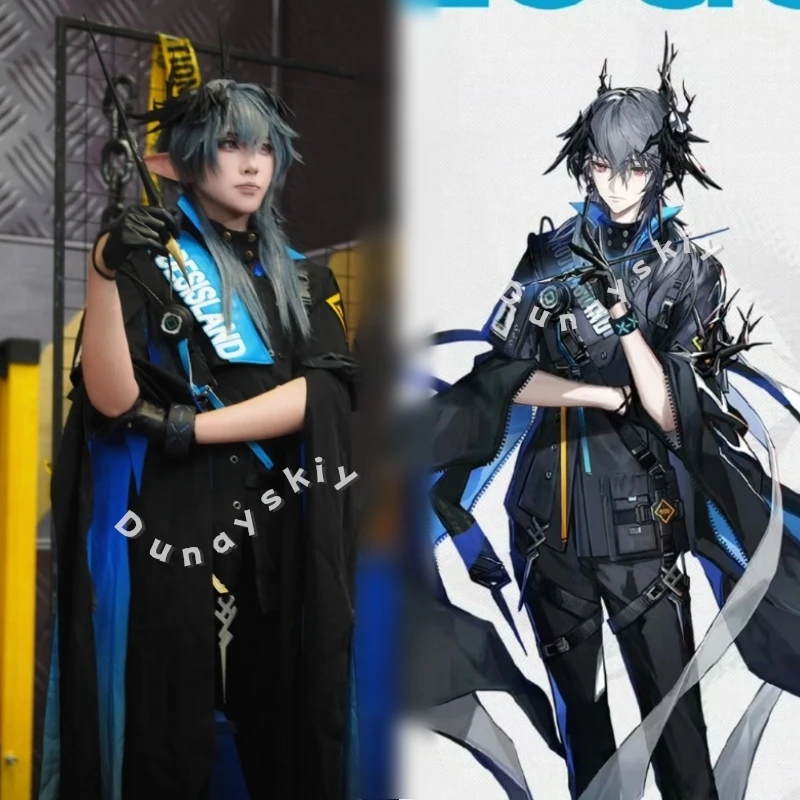 

Game Arknights Logos The Splendor Of Silence Cosplay Wig King Uniform Suit Halloween Party Play Outfit For Man Woman Uniform Cos