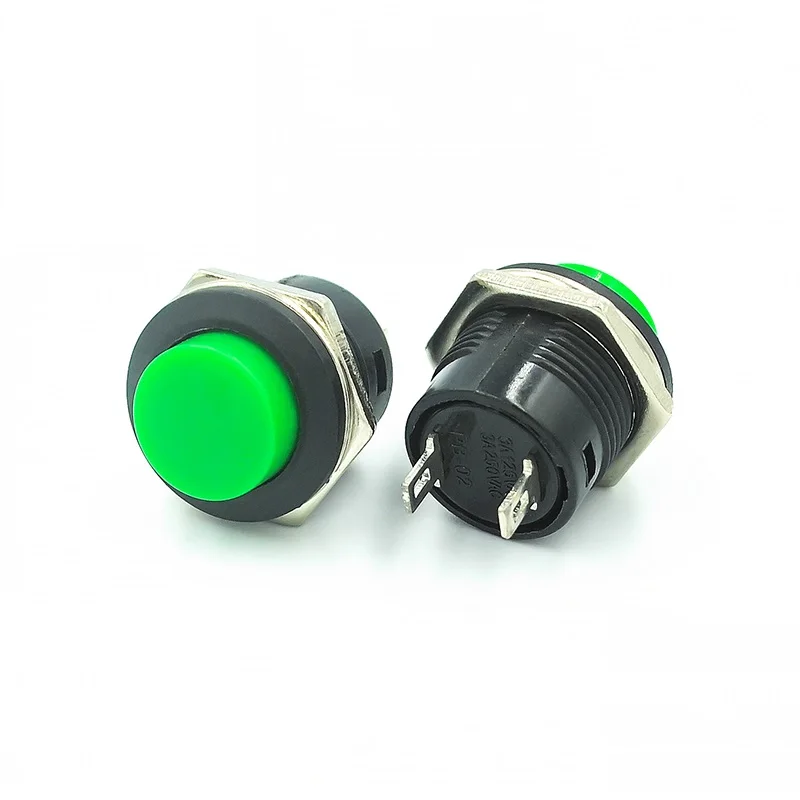 1pcs R13-507 Series Button Switch 16mm Self Resetting Key Switch Circular Non Self Locking Button Micro Switch