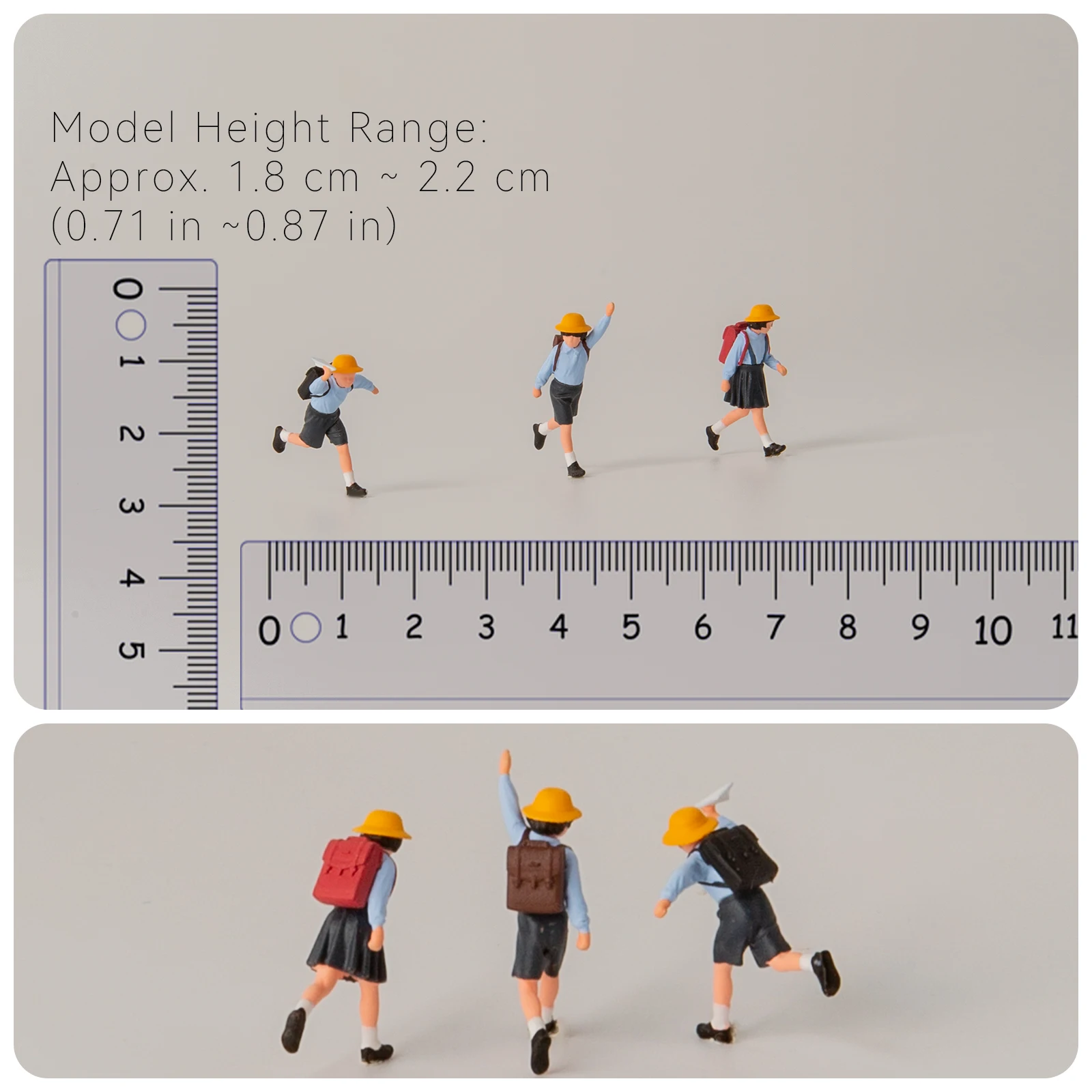1/64 Japanese Student Minifigure Model Kit Model Props Creative Photography Display Collection Decoration Resin Diorama