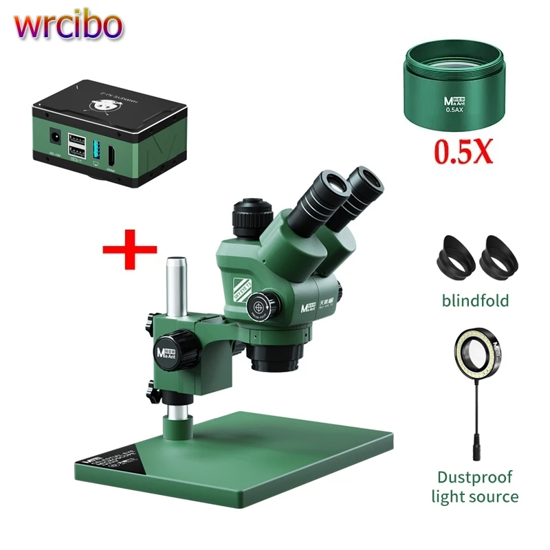 

MaAnt T3 Trinocular Stereo Microscope HD Camera For PCB Repair 6.5-58X Optical Len Zoom WF 10X/23 Adjustable Wide Angle Eyepiece