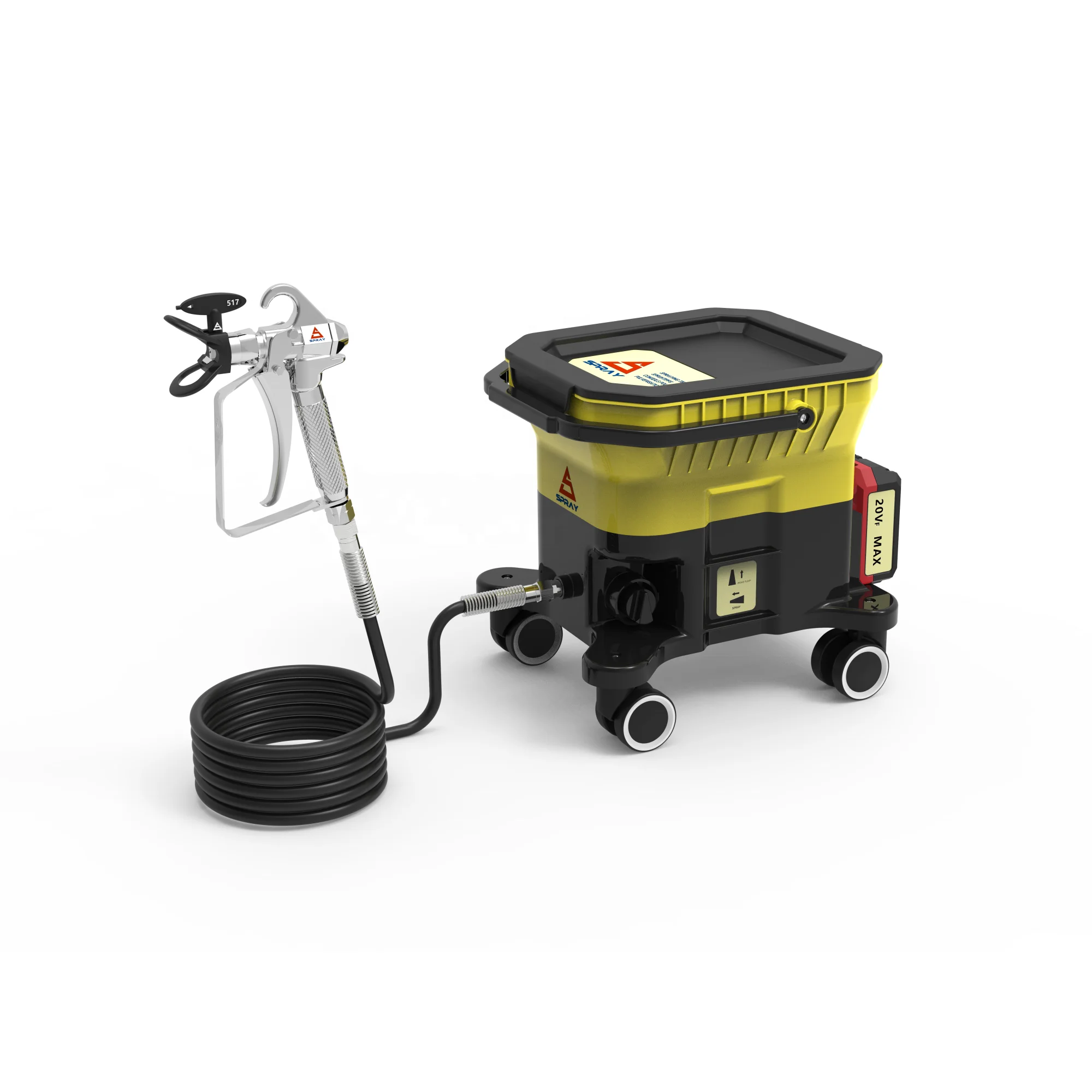 Custom Logo 500W Brushless Lithium Battery Airless Sprayer Pump for DIY Grading