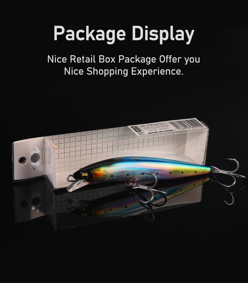 Kingdom Saltwater Minnow-Köder, 140 mm, 38 g, sinkender Draht, durch den Körper, langer Wurf, künstlicher Köder, Wobbler für Seebarsch, Jerkbait – Detail 10