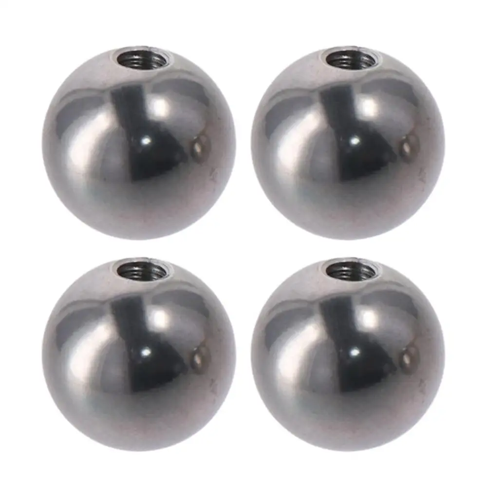 4Pcs Round M4/M6 Ball Nuts Knob Silver Stainless Steel Blind Hole Screw Cap Cover Thread Nut