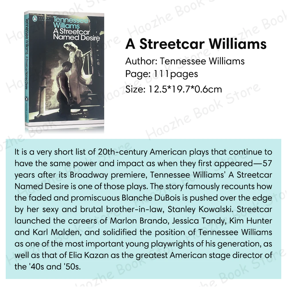 Imagem -02 - Streetcar Named Desire by Williams Inglaterra English Book Classic Literature And Fiction Brochura a