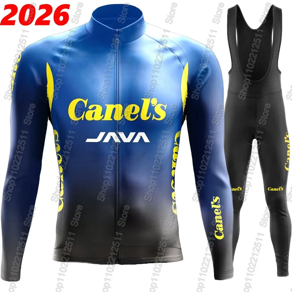 

Комплект велоформы Java Cycling Jersey 2026: мужской костюм для команды Canel's, длинный рукав, для MTB и шоссейных велосипедов, брюки с лямками, Ropa Ciclismo