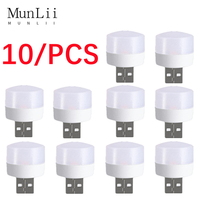 10 pcs RGB USB LED Night Light Super Bright Eye Protection LED Plug Lamp Computer Mobile Power Charging USB Small USB Book Light