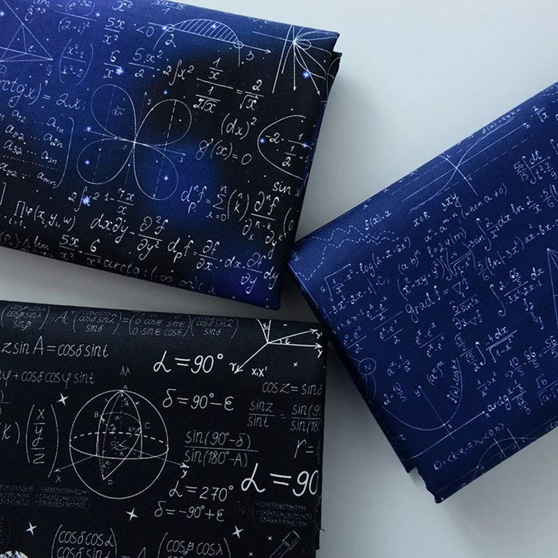 Cotton Fabric Mathematical Functions Logistics Chemistry Digital Printed for Sewing DIY Handmade by Half Meter