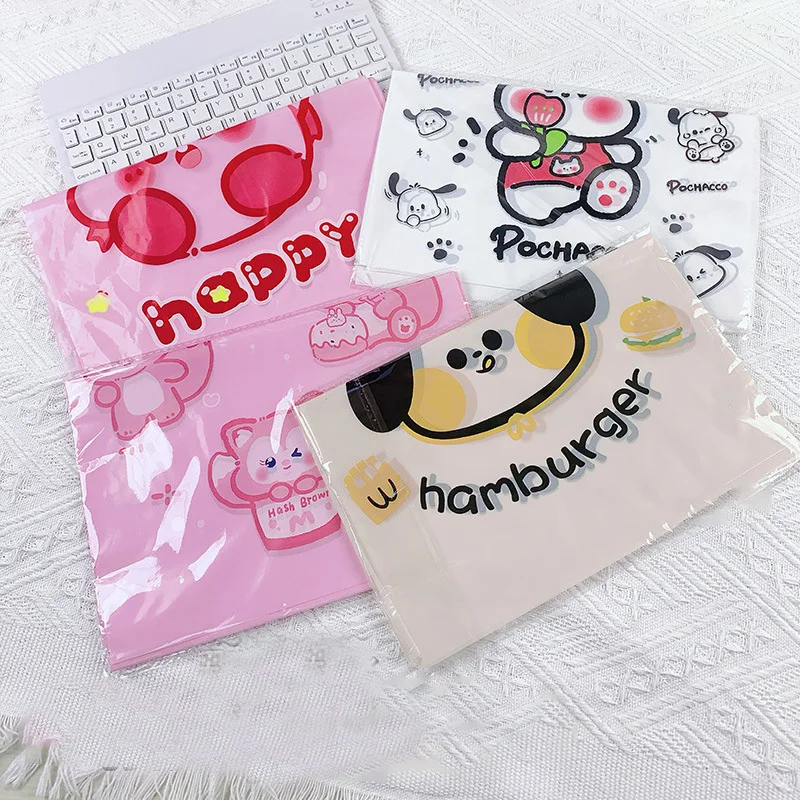 Kawaii Sanrio Kittys Kuromi Pochacco Car Garbage Bag Anime Cartoon Disposable Storage Bag Paste Storage Bag Car Accessories Toys