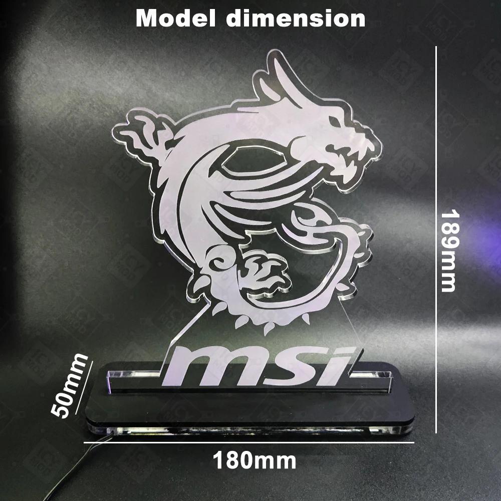MSI Gaming Figure A-RGB – Panel Acrílico LED Iluminación PC - imagen 3
