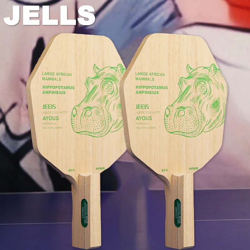 JEELS 1-Ply Ayous Table Tennis Blade Hexagonal Japanese Thickness 10±0.2mm Ping Pong Paddle Rackets Arc Table Tennis Rackets