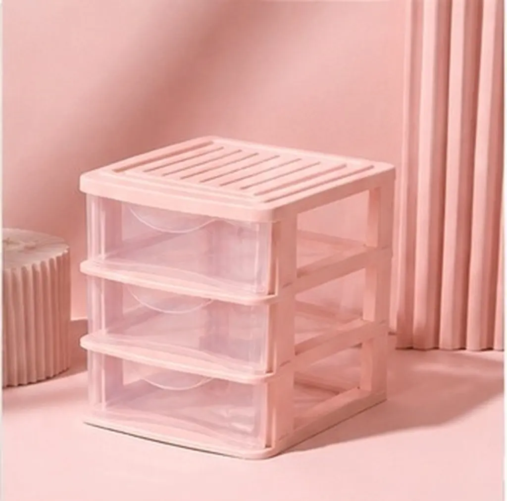 Transparent Desktop Makeup Organizer with Smooth Surface Fine Workmanship Large Capacity Storage Case for Home Office