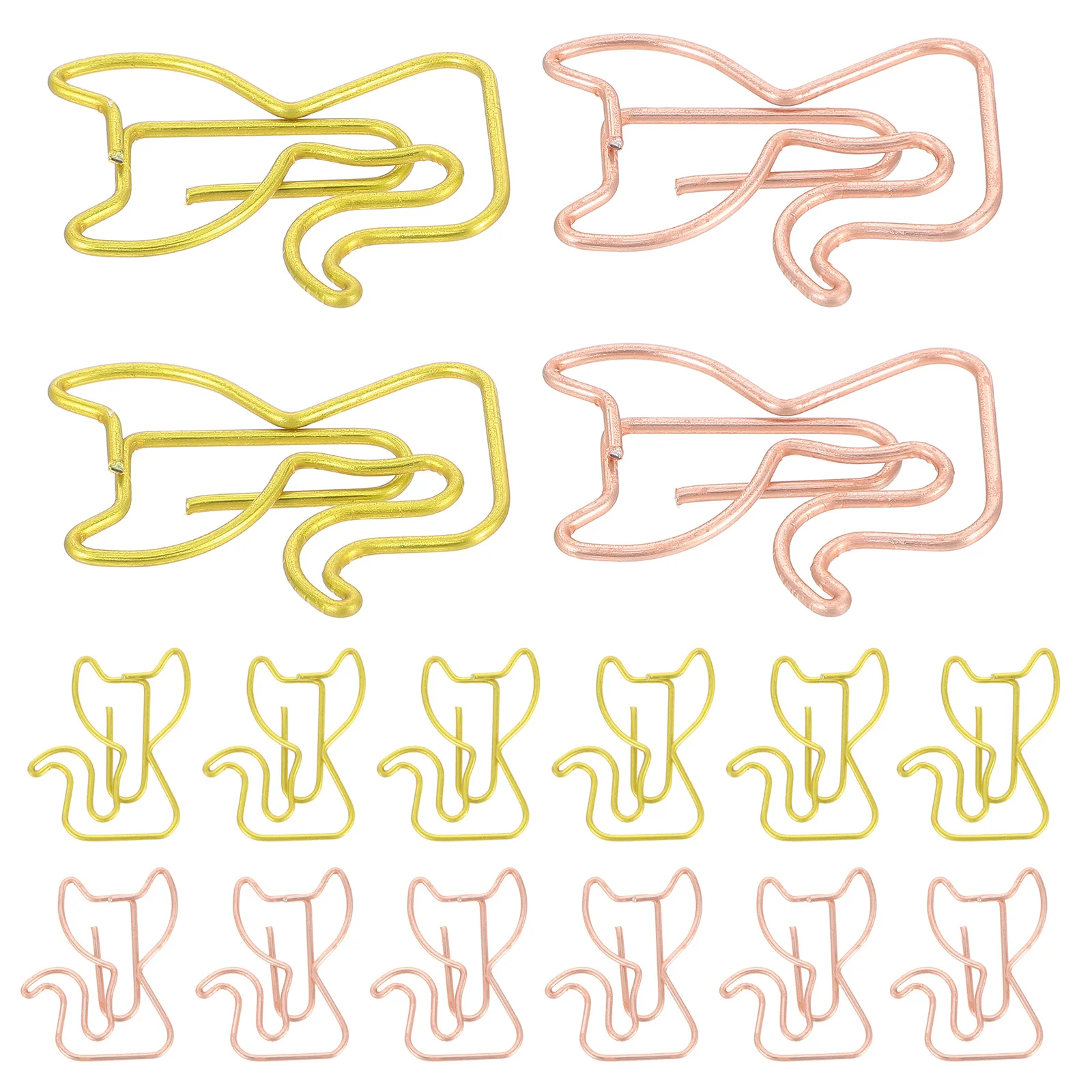 

30Pcs Creative Cat Paper Clips Functional Iron Clips for Papers Bookmarks Photos Memos Decorative Office Supplies Women Students