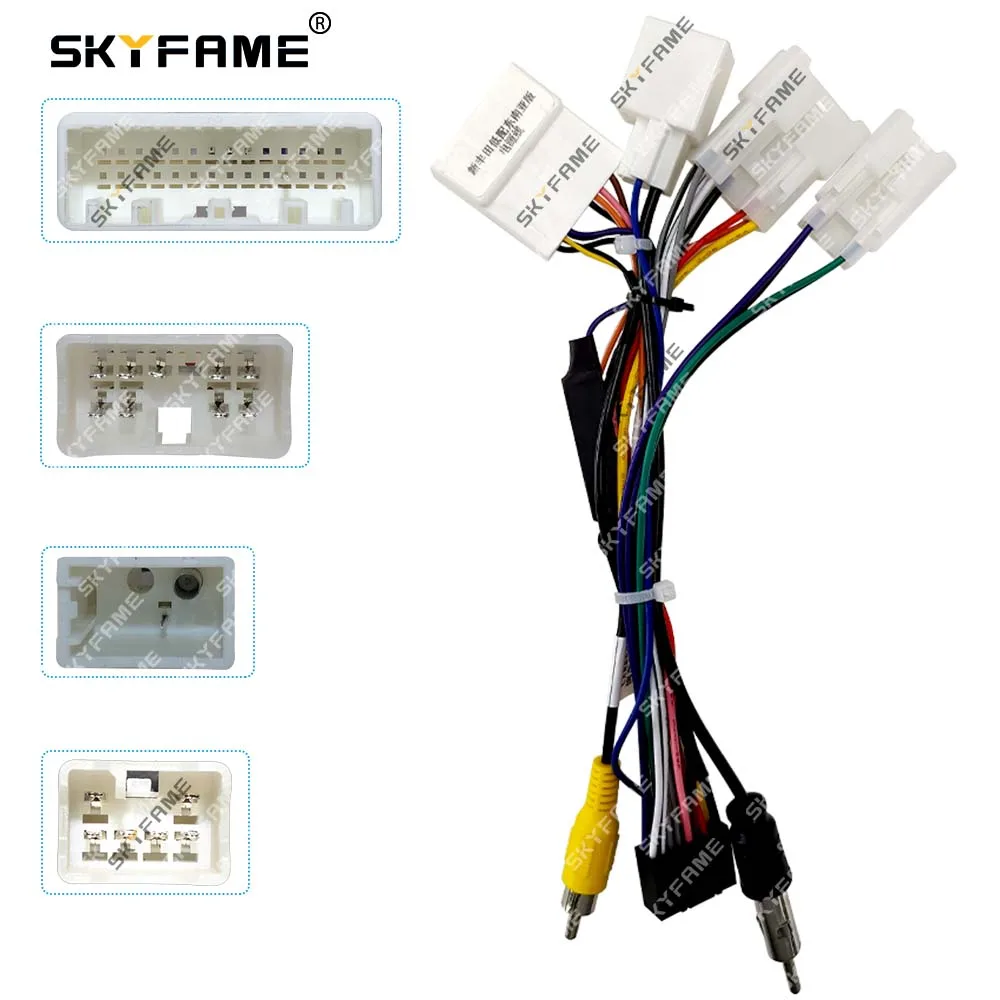 

SKYFAME Car 16pin Wiring Harness Adapter Decoder For New Toyota Low (Southeast Asia version) Android Radio Power Cable