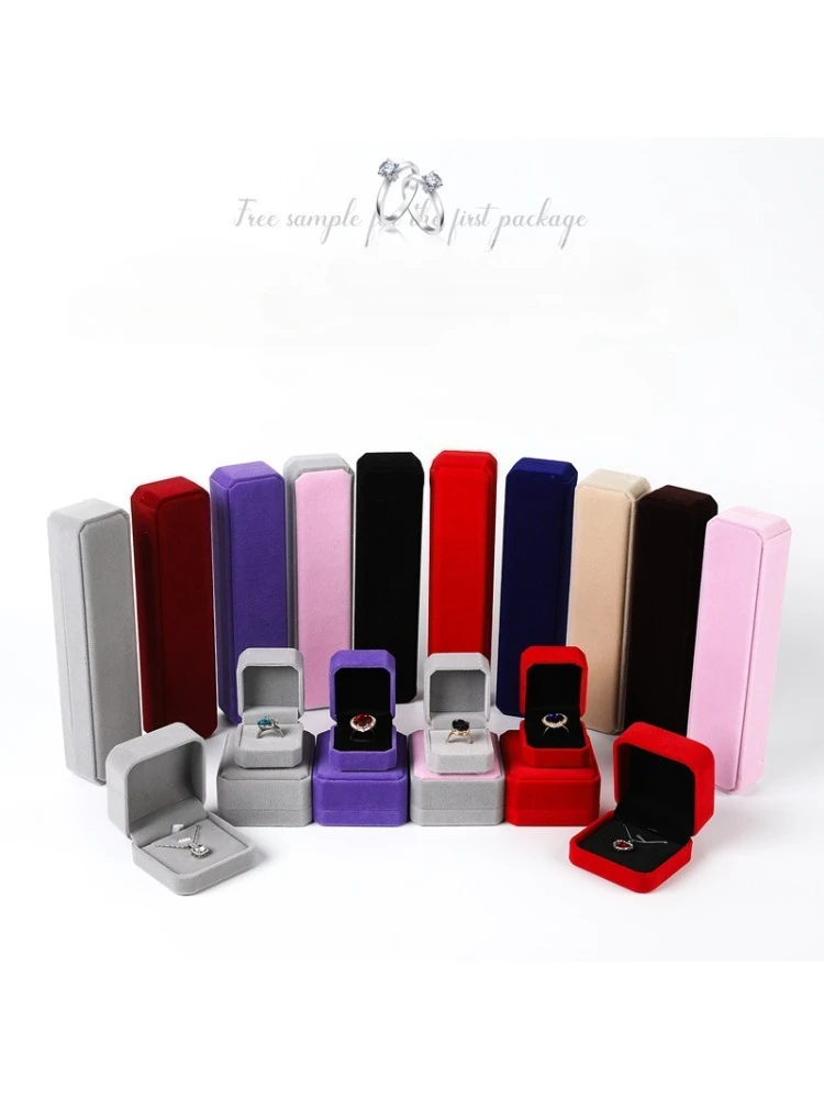 Velvet Jewelry Box - Storage Case for Rings Necklaces Bracelets   Ring Box Gift Box Earring Holder Gift Box Necklace Organizer