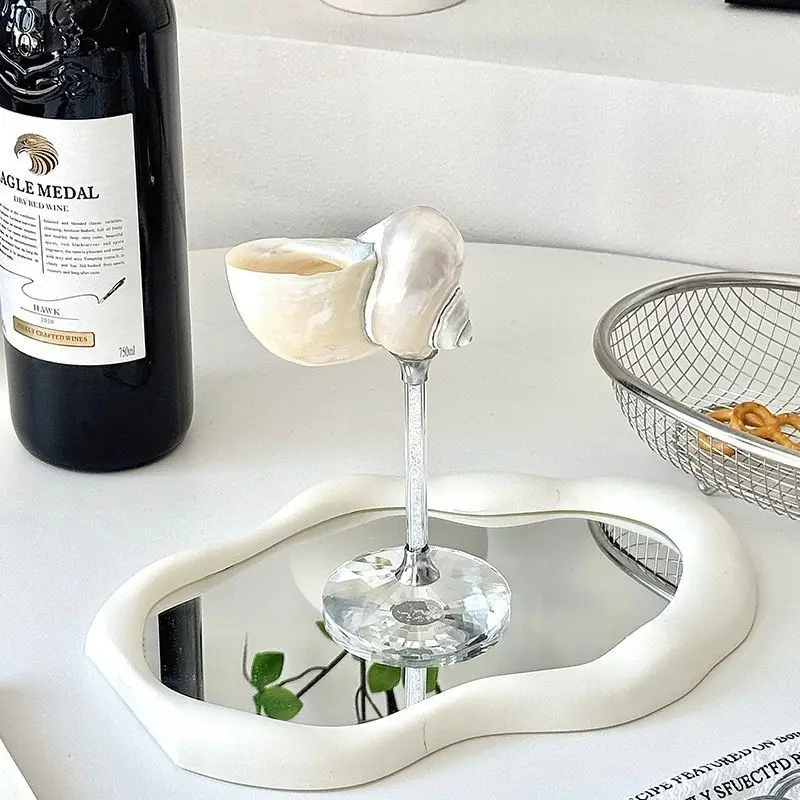 مزامير الشمبانيا ذات الصدف الطبيعي لعام 2025 - كؤوس نبيذ مصنوعة يدويًا على شكل قوقعة محارة، هدية زفاف فاخرة على الشاطئ وديكور منزلي ساحلي #6