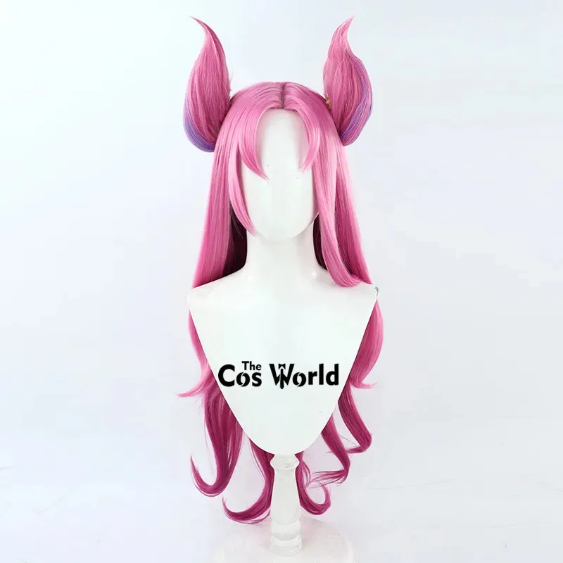 

aaa12 3LOL Star Guardian Kaisa 90 см длинные вьющиеся игры косплей парики волокно термостойкие синтетические волосы + шапочка для парика