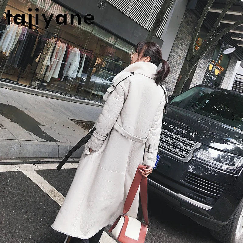 Tajiyane genuine leather jacket women winter real fur jackets woman 100% wool coat female sheepskin coat mujer parkas TN473