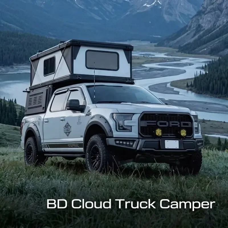 BD Cloud 2026 Travel RV with Aluminum Foldable Pickup Truck Camper for F150 view 6