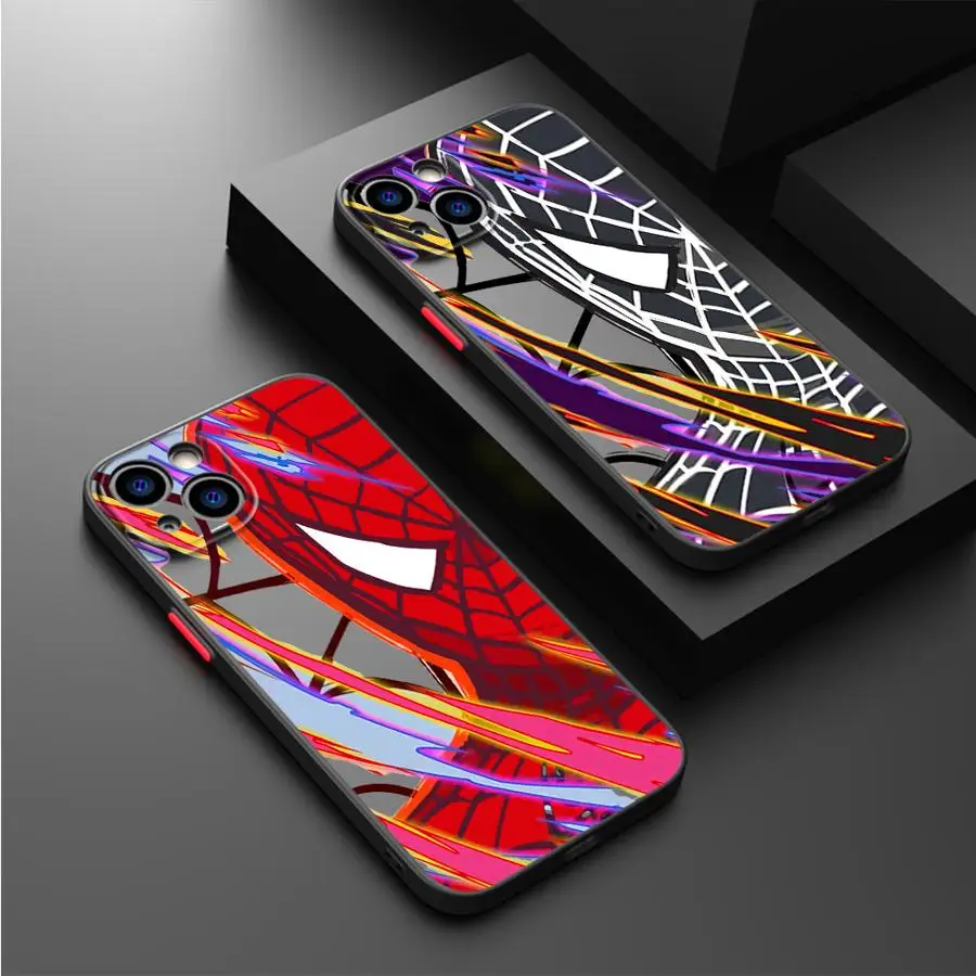 Marvel Anime Spider Man Phone Case for Xiaomi Mi 13 14 Lite 11 Lite 12T Pro 12T 11T 9T 12X 12 13 Pro 10T 11T Pro Matte Cover