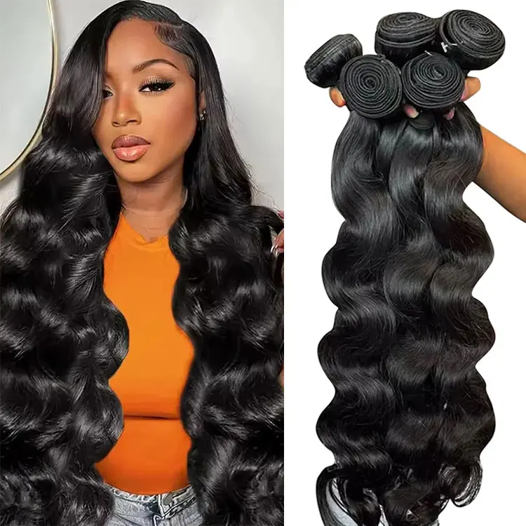 40 46 Inch Body Wave Bundles 100% Human Hair 14A Remy Brazilian Virgin Weave 1 3 4 5 Pcs Unprocessed Raw Hair Bundles Extensions