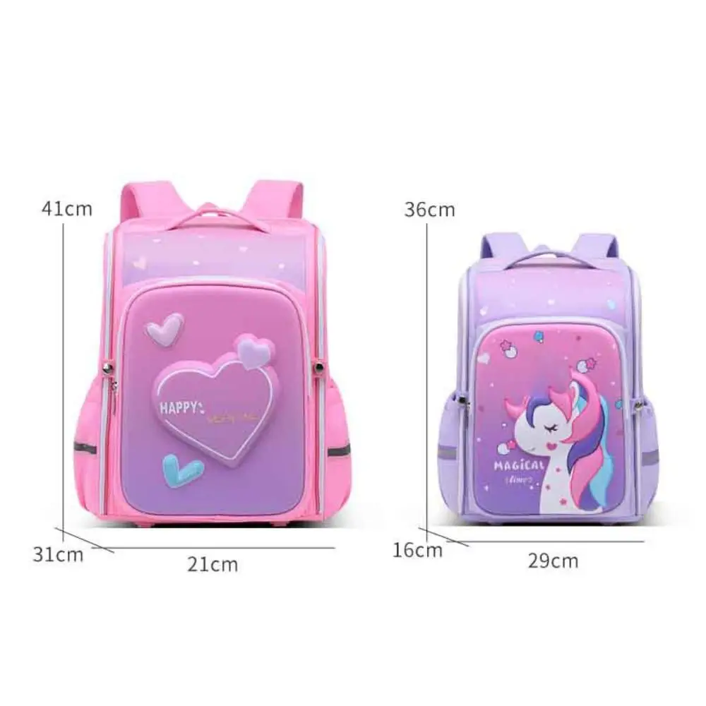 Lightweight School Bag Cute Oxford Cartoon Children Backpack Multiple Pocket 3D England Bag Toddle