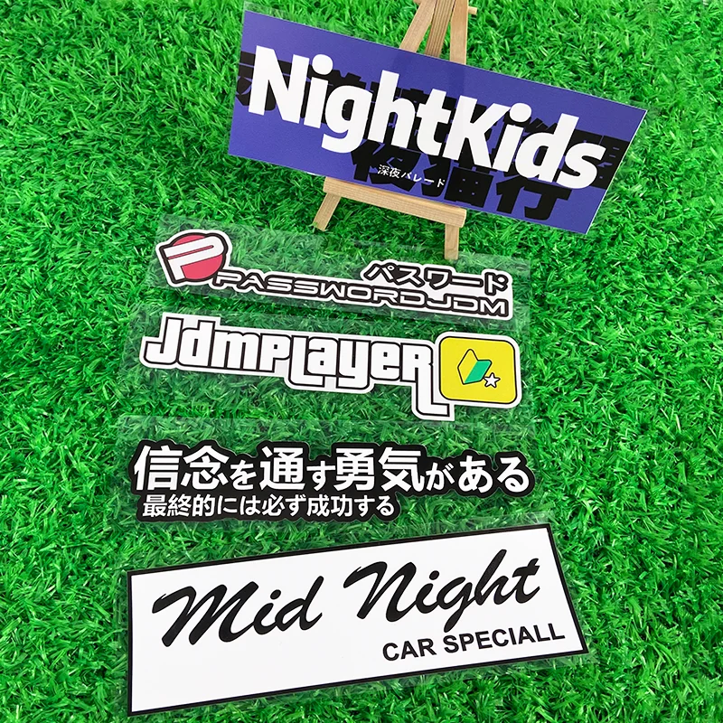 

JDM Raing Car Stickers Waterproof for Auto Rear Windshield Window Vinyl Decals DIY Motorcycle Fuel Tank Scooter Decoration