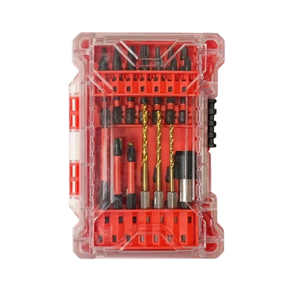 31 Piece Magnetic Screwdriver Bit Set with Rust Resistant Black Phosphating Alloy and Compact Storage Case Design