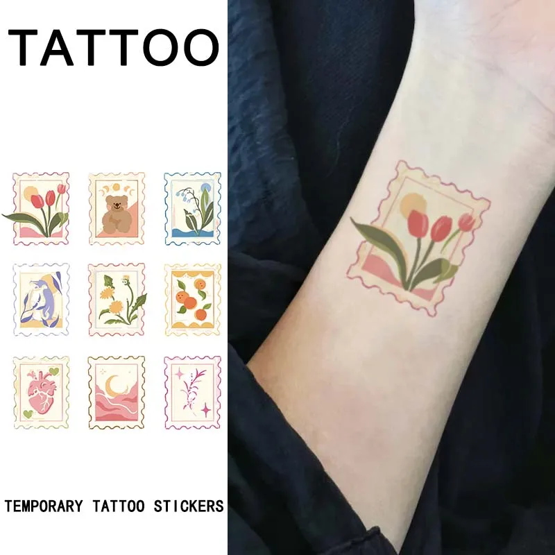 

Cartoon Stamp, 1Pc Temporary Tattoo Stickers, Long-lasting and Waterproof, Realistic Fake Tattoos for Man and Women.