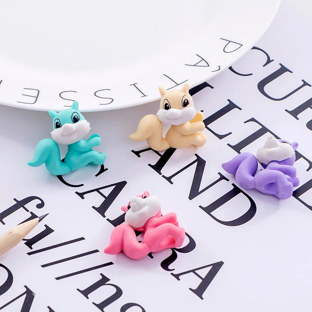 

20 Pcs Cartoon Animal Eraser Erasers Rubber Squirrels Novelty Cute Bulk Pencil Fun Child