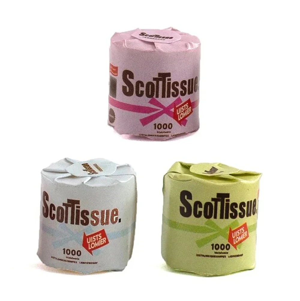 3Pcs 1/12 Dollhouse Accessories Mini Tissue Roll Miniature Toilet Paper Model for Doll House Home Decoration ob11 bjd